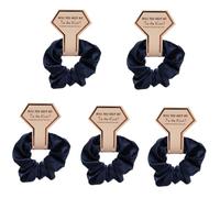 MZRAN Elastico per capelli per damigelle d'onore, addio al nubilato, per avere e tenere i capelli indietro, elegante supporto per coda di cavallo, 5 pezzi