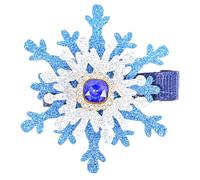 MZRAN Elegante fermaglio per capelli a forma di fiocco di neve con cristalli per balletcore mazzi di capelli clip elegante glitter accessori per foto