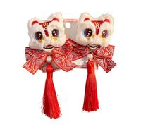 MZRAN Elegante forcina Pompon Capodanno Campane Perle Copricapo Mazzi Clip Elegante Bowknot Clip di Capelli Foto Puntelli