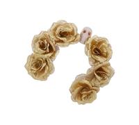 MZRAN Fasce per capelli con teschio di cristallo, per Halloween, sposa, festa in maschera