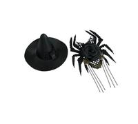 MZRAN Fermaglio per capelli a forma di ragni di Halloween, per adolescenti, gotico, cappello da strega, fermaglio per capelli per ragazze e ragazze, frangia laterale, strumento per lo styling dei