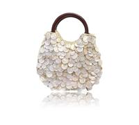 MZRAN Hoboes Borse Toted Borse da donna Pochette da donna Borse con manico superiore Borse a mano Shell Perline Borse da sera Hoboes, Guscio su un solo lato, One Size
