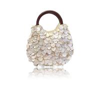 MZRAN Hoboes Borse Toted Borse da donna Pochette da donna Borse con manico superiore Borse a mano Shell Perline Borse da sera Hoboes, Conchiglie bifacciali, One Size