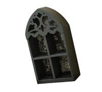 MZRAN Mensola fluttuante in quadrifogli francesi con intagli intricati a più livelli, decorazione per la casa, scaffale da parete in legno multistrato unico