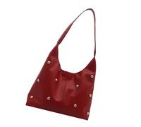 MZRAN Mezzaluna Borse A Tracolla Per Le Donne Piccola Borsa A Tracolla Borsa Punk Rivetti Frizioni Hoboes Toted Bag Ascelle Borse Hoboes Toted Borse Per Le Donne, Rosso, One Size