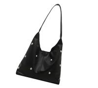 MZRAN Mezzaluna Borse A Tracolla Per Le Donne Piccola Borsa A Tracolla Borsa Punk Rivetti Frizioni Hoboes Toted Bag Ascelle Borse Hoboes Toted Borse Per Le Donne, Nero , One Size