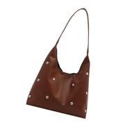 MZRAN Mezzaluna Borse A Tracolla Per Le Donne Piccola Borsa A Tracolla Borsa Punk Rivetti Frizioni Hoboes Toted Bag Ascelle Borse Hoboes Toted Borse Per Le Donne, Marrone, One Size