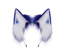 MZRAN Orecchie fatte a mano Fascia Tinta unita Peloso Peluche Animale Cerchio Capelli Anime Vestito Partito Cosplay Costume Accessori per Capelli