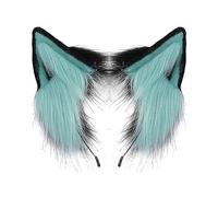 MZRAN Orecchie fatte a mano Fascia Tinta unita Peloso Peluche Animale Cerchio Capelli Anime Vestito Partito Cosplay Costume Accessori per Capelli
