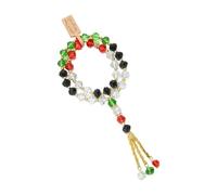 MZRAN Perline di vetro multicolore Ramadans con frangia regolabile design musulmani gioielli per accessori festivi religiosi colorati, Misura unica, come descritto
