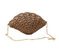 MZRAN Pochette in paglia Borse da donna in tessuto pochette borsa a tracolla in paglia Borsa a tracolla Estivi Borsa da spiaggia con tracolla Borsa da donna, Caff, One Size
