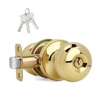 MZRAN Pomelli rotondi per porta, set di pomelli rotondi per ingresso a forma di manopola per porta in lega di zinco, manopola per porta girevole maniglia per ingresso a forma di chiave