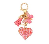 MZRAN Portachiavi a forma di farfalla con paillettes riempite in resina portachiavi per borsa, catena per auto, cuore, borsa, decorazioni con paillettes, portachiavi in resina riempita, portachiavi a