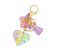 MZRAN Portachiavi a forma di farfalla con paillettes riempite in resina portachiavi per borsa, catena per auto, cuore, borsa, decorazioni con paillettes, portachiavi in resina riempita, portachiavi a