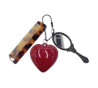 MZRAN Portachiavi a forma di pettine, alla moda, multifunzionale, con ciondolo a forma di cuore, per la cura dei capelli alla moda, portachiavi creativo, ciondolo per borsa