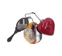 MZRAN Portachiavi a forma di pettine, alla moda, multifunzionale, con ciondolo a forma di cuore, per la cura dei capelli alla moda, portachiavi creativo, ciondolo per borsa