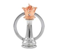 MZRAN Portachiavi a forma di scacchi, elegante portachiavi internazionale a forma di scacchi con regina e scacchi, realizzato a mano, per amanti degli accessori alla moda, Oro rosa, Length: about 9cm