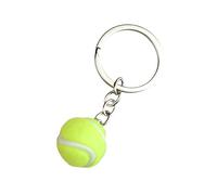 MZRAN Portachiavi compatto a forma di palla da tennis, per fan dei giocatori creativi, leggero, elegante, in lega, accessorio per il supporto in lega leggera