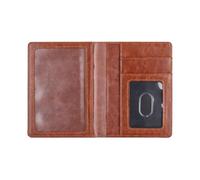 MZRAN Pratico portafoglio passaporti in pelle PU elegante modello goffrato passaporti custodia protettiva viaggio essenziale carta organizzata PU supporto in pelle, Marrone, Bellezza di massa