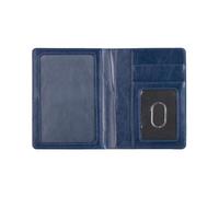 MZRAN Pratico portafoglio passaporti in pelle PU elegante modello goffrato passaporti custodia protettiva viaggio essenziale carta organizzata PU supporto in pelle, Blu, Bellezza di massa