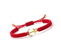 MZRAN Robusto ciondolo a forma di ancora in acciaio inox su corda intrecciata regolabile, adatto per uomini e donne, offre una vestibilità comoda per tutti i giorni, Misura unica, come descritto