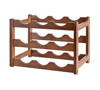 MZRAN Scaffale per vino a 2 livelli/3 ripiani per bottiglie di vino, espositore per cucina e feste