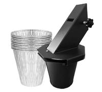 MZRAN Secchio antigoccia per affumicatore con coperchio e rivestimento in silicone, versione aggiornata con secchio per affumicatore coperto con imbuto