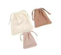 MZRAN Set di 3 sacchetti in cotone con chiusura elastica, borsa essenziale per articoli per la cura del bambino, tessuto delicato protegge oggetti delicati e protettivi per copertine del bambino
