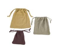 MZRAN Set di 3 sacchetti in cotone con chiusura elastica, borsa essenziale per articoli per la cura del bambino, tessuto delicato protegge oggetti delicati e protettivi per copertine del bambino