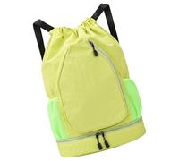 MZRAN Spaziosa borsa sportiva resistente all'acqua con coulisse regolabile cordino pratico palestra per escursionismo campeggio attrezzatura organizzazione rinforzata maniglia sportiva borsone, Verde