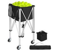 MZSKLW Carrello for Palline da Tennis con Ruote girevoli, Pratico e Robusto Carrello Pieghevole for Palline da Tennis con Borsa for Club, Palestra e Scuola