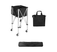 MZSKLW Carrello for Palline da Tennis, Pieghevole e Compatto, in Lega di Alluminio, Robusto, for la Raccolta e la Raccolta di Palline da Tennis, for Club e scuole