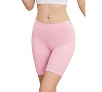 MZSKLW Pantaloncini Sottogonna Donna 1 Paio di Pantaloncini Sicurezza Estivi da Donna, Elasticizzati, Intimi, Morbidi, Indossare sotto la Gonna e Il Vestito(Light Pink,S)