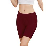 MZSKLW Pantaloncini Sottogonna Donna 1 Paio di Pantaloncini Sicurezza Estivi da Donna, Elasticizzati, Intimi, Morbidi, Indossare sotto la Gonna e Il Vestito(Wine Red,L)