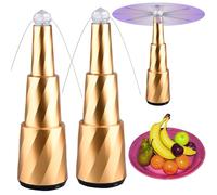 MZSX 2 pezzi Ventilatore repellente per mosche, repellente per zanzare portatile, ventilatori ricaricabili per tavoli, tenere lontano gli insetti delle mosche, per tavolo, picnic, barbecue e campeggio