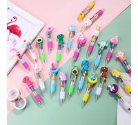 MZSX 40 pcs Mini penna a 4 colori, penna a sfera retrattile 4 in 1, idea regalo per la cancelleria scolastica dei bambini, riempimento del sacchetto della festa per le ragazze, gli stili sono casuali