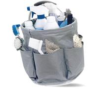 MZSX Cesto portautensili pieghevole, borsa portautensili a secchiello, grigio