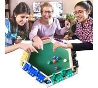 MZSX Gioco da tavolo, gioco dei dadi in scatola, gioco da tavolo in legno con dadi, gioco dei dadi in scatola da 1 a 6 giocatori, gioco di abilità matematiche, gioco educativo montessoriano, gioco dei