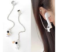 MZSX Laccio Anti smarrimento per Auricolari Senza Fili Air Pods, AirPods 2, 2 Ganci per Attività Sportive, Antiscivolo, astronauta Clip l'orecchio, catena appesa, Ganci Accessori (Clip l'orecchio)