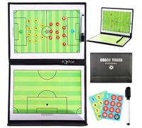 MZSX Tavola Tattica per l'allenamento del Calcio, Tavola strategica Tattica Magnetica per Il Calcio, taccuino tattico Pieghevole per la strategia del Calcio, con Penna e pedine, tavola strategica