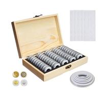 MZSX50 pezzi di capsule portamonete e 4 misure (20/25/27/30 mm) Guarnizione di protezione in EVA, album rotondo in plastica con scatola organizzatrice per la raccolta di materiali