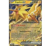 MZTCG - Zapdos EX - MEW 145-151 - Carta collezionabile - Tedesco - Olografico - con protezione da spedizione MZTCG