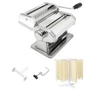 MZTOGR Macchina per la pasta, 9 impostazioni di spessore regolabili 2 in 1, set con rullo per impasto, tagliapasta, stendipasta