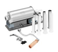 MZTOGR Riempitore per salsicce - Macchina per salsicce manuale fatta in casa in acciaio inox, macchina da cucina per riempimento di carne, confezione da 8 tubi (MZ-HOR-2.5LBM)