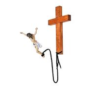 mzvoo Bungee Jumping Jesus,Jumping Jesus Statues,Jesus Resin Craft Statues,Crucifix Statue Wall Decoration,Crucifix Decoration Easter Decorations,for Living Room Home Decor