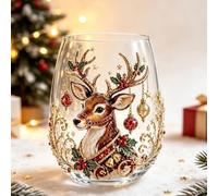 mzvoo Christmas 3d Wine Glass Collection Gift Box Set,calice Da Vino 3d Natale (I)