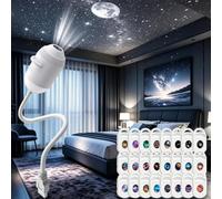 mzvoo Proiettore Di Luce Notturna 2 In 1,proiettore Cielo Stellato Usb,galaxy Projector,2-in-1 Starry Sky Projector,Lampada A LED Orientabile A 360°, Per Decorare Il Soffitto(B)