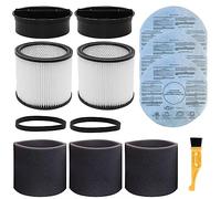 MZY LLC 90304 - Filtri di ricambio per filtri Shop Vac 90304, 90350, 90333 Filtro a secco umido con coperchio, filtro a manicotto in schiuma 90585, filtro a secco 9010700, si adatta alla maggior parte