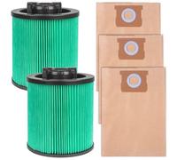 MZY LLC Confezione da 2 filtri a cartuccia ad alta efficienza DXVC6914 di ricambio per filtro aspirapolvere DeWalt da 6-16 galloni per aspirapolvere bagnato/secco, confezione da 3 sacchetti filtro