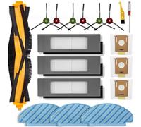 MZY LLC Parti di ricambio per aspirapolvere Ecovacs Deebot OZMO 920/950/T5/T8/T8 AIVI/T8 Max/N7/N8+/N8 Pro/N8 Pro, include 1 spazzola principale, 3 filtri HEPA, 3 spazzole laterali, 3 panni per mocio,